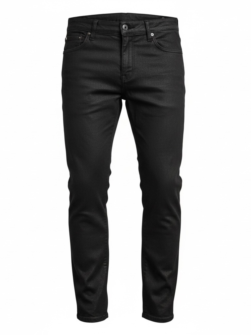 Young Republic Men's Black Straight Jeans Cotton Polyester Denim Logo Zipper